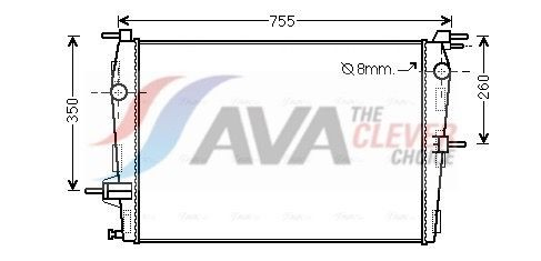 RT2458 AVA Радиатор основной